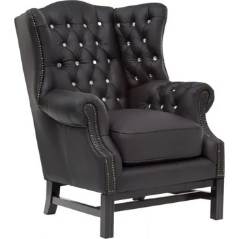 Křeslo Masivní křeslo z pravé kůže Chesterfield IV