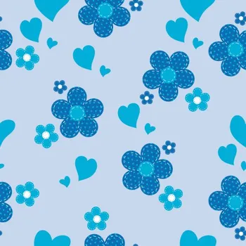 Softshell letní, kytička modrá, metráž, funkční materiál