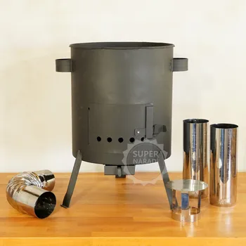 Parní hrnec PLD Kotlina 42 cm/1mm pro kotlíky 20-25l Thermo KTNEW-42 topeniště s nerezovým komínkem (Kotlina 42 cm s černým tepelným nátěrem a Inox komínkem pro gulášové kotlíky objemu 20 - 25 litrů, třída Hobby)