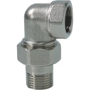 Fitinka Šroubení topenářské s plochým těsněním 1/2" niklované rohové