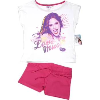 Dívčí kraťasy Violetta bílo-růžový set pro holky Velikost: 114