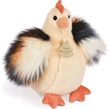 Výuková hračka Doudou Histoire d´Ours Plyšová slepička béžová 20 cm