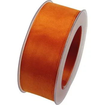 Stuha Stuha organzová INFINITY oranžová 40mm x 20m ( 7,-Kč/m) (Stuha organzová, oboulící, s vetkaným tenkým vlascem v obou okrajích )