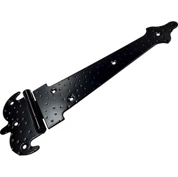 Nábytkové kování Rustikální pásový pant KUŠE 250mm, černý matný 1 pár