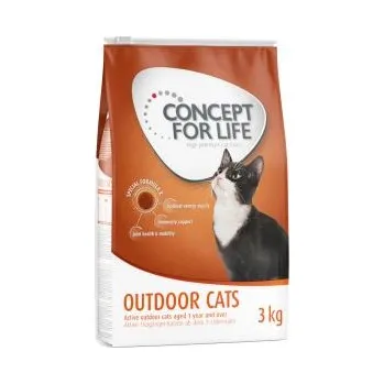 Krmivo pro kočku 3x3kg Concept for Life Outdoor Cats – vylepšená receptura