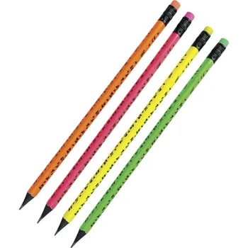 Grafitová tužka Easy FLUO Trojhranná tužka s gumou