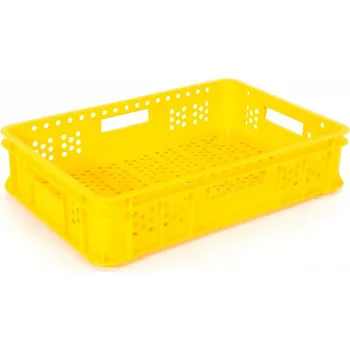 Přepravka na jídlo Plastová přepravka na pečivo B135 60 x 40 x 13,5 cm žlutá
