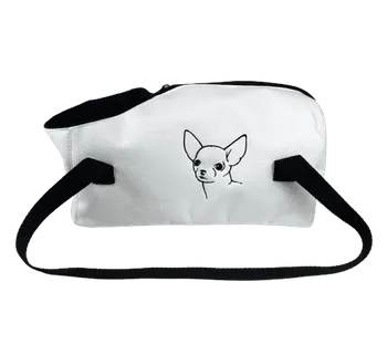Taška pro psa a kočku Warrior Dog Přepravní taška pro psa čivava/bílá 30 x 20 x 15 cm