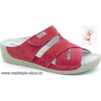 Dámská zdravotní obuv MEDISTYLE DENISA 2D-B15/TL pantofel červená, --- - 42