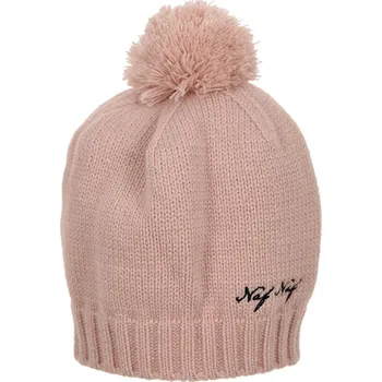 Čepice Naf Naf pudrová dívčí čepice s bambulí Velikost: 56/58