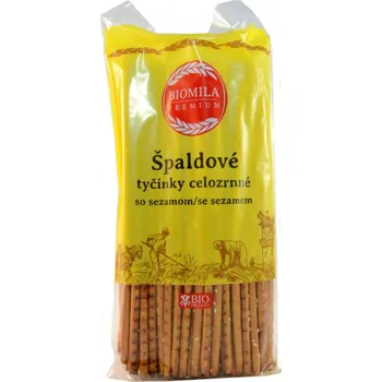 Bio tyčinky špaldové celozrnné se sezamem 150g, Biomila