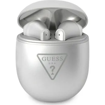 Guess Triangle Logo, Glossy Silver