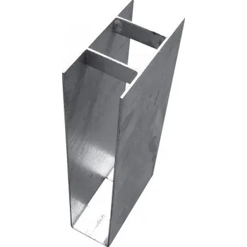 Příslušenství pro plot Pozinkovaný držák podhrabové desky průběžný 30 cm pro sloupek 48 mm