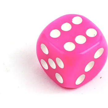 Příslušenství k deskovým hrám Kostka - Šestistěnná 16mm (Klasická) Barva: Růžová