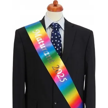 Party dekorace Maturitní šerpa duhová - saténová