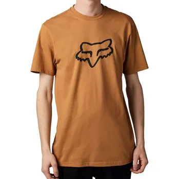 Pánské oblečení Tričko Fox Legacy Head Ss Tee - Cognac XL