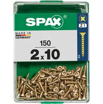 Vrut SPAX Vrut 2x10, zápustná hlava, PZ, YELLOX, 150 ks (M)