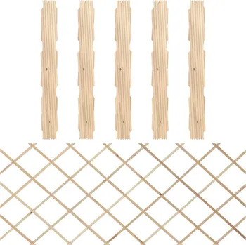 Plot Trelážové ploty z masivního jedlového dřeva 5 ks 180 x 80 cm