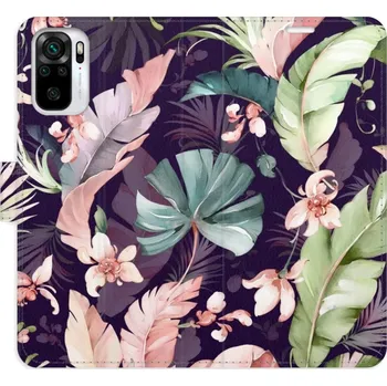 Pouzdro na mobilní telefon Flip pouzdro iSaprio - Xiaomi Redmi Note 10 / Note 10S - Flower Pattern 08 - kapsičky na karty (Knížkový flip kryt, obal, pouzdro iSaprio na mobil Xiaomi Redmi Note 10 / Note 10S - Flower Pattern 08 - 360° ochrana telefonu, přihrádka na karty a hotovost,)
