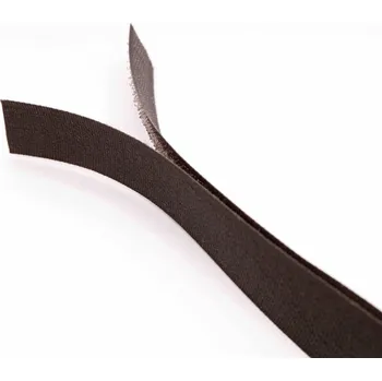 Zip Našívací suchý zip - tmavá hnědá - šířka 2 cm