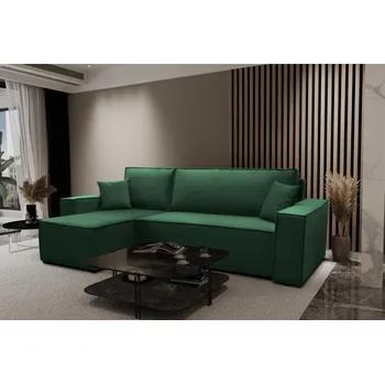 Sedací souprava Rohová rozkládací sedačka Karl - Zelená Green 8