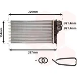 Výměník tepla, vnitřní vytápění VAN WEZEL 09006279