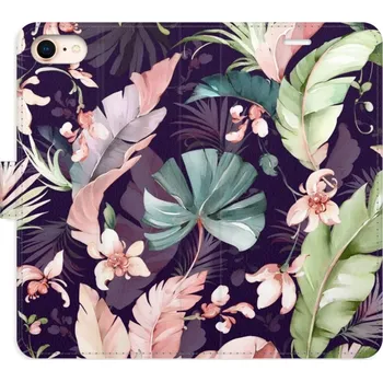 Pouzdro na mobilní telefon Flip pouzdro iSaprio - Apple iPhone 7 / 8 / SE 2020 / SE 2022 - Flower Pattern 08 - kapsičky na karty (Knížkový flip kryt, obal, pouzdro iSaprio na mobil Apple iPhone 7 / 8 / SE 2020 / SE 2022 - Flower Pattern 08 - 360° ochrana telefonu, přihrádka na kart