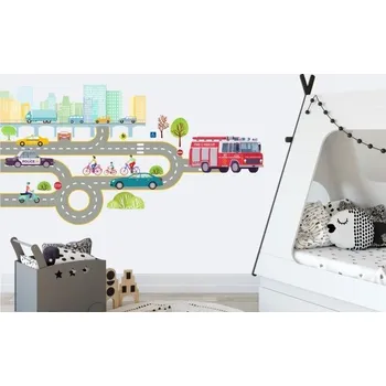 Samolepící dekorace Nálepka s motivem silničního provozu 60 x 120 cm