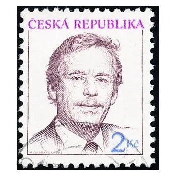 Poštovní známka Prezident ČR - Václav Havel - razítkovaná - č. 3