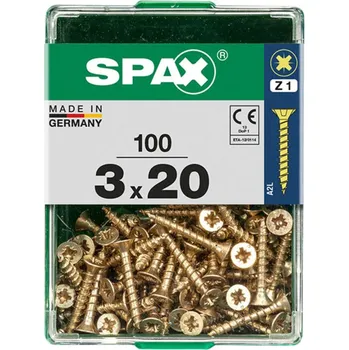 Vrut SPAX Vrut 3x20, zápustná hlava, PZ, YELLOX, 100 ks (M)