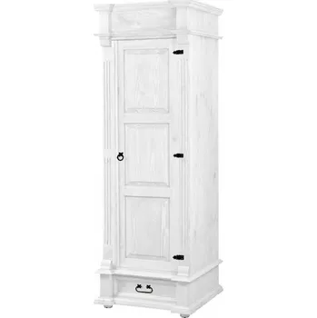 Komoda Rustikální skříň WHITE HOME SZY05/B s policemi Barevné provedení: Bílá patina K03 - bílá patina K03