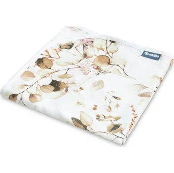 Příslušenství pro dětskou postel a kolébku Sensillo mušelínová deka Eukalyptus bílá 80x100 cm