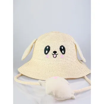 Klobouk Dětský klobouk s hravými oušky G-18 světle hnědý