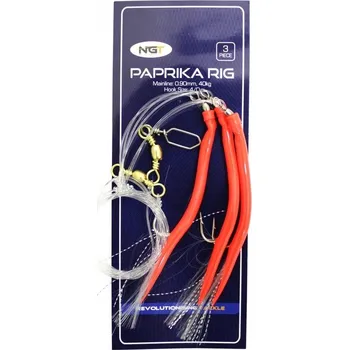 Umělá nástraha NGT Mořský Návazec Paprika Rig 3ks Velikost háčků: 4/0