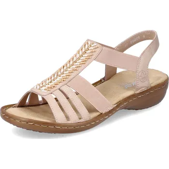 Dámské sandále DÁMSKÉ SANDÁLY RIEKER 60852-31 RŮŽOVÁ Barva: RŮŽOVÁ, Velikost: 38