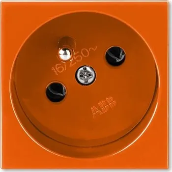 Elektrická zásuvka 5525N-C02347 P Zásuvka 45x45 s ochranným kolíkem, oranžová (RAL 2004)
