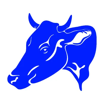 Samolepící dekorace Kráva 003 levá (19 - modrá dynamic) SAMOLEPKA NA AUTO, NÁLEPKA, FÓLIE, POLEP, TUNING, VLASTNÍ TEXT, TISK, AUTOSAMOLEPKY.cz, POLEPY, OBRÁZEK, LOGO, 3D STICKERS