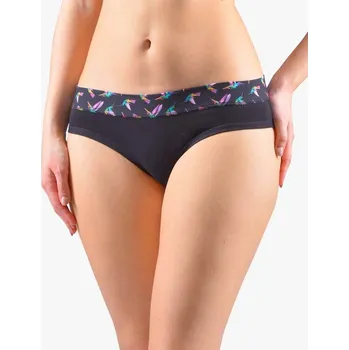 Kalhotky Gina Kalhotky francouzské Disco 17 14154P Barva/Velikost: černá, fialová / S/M