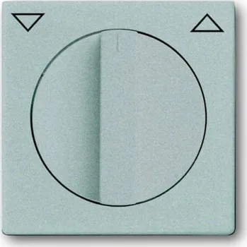 vypínač Busch-Jaeger kryt spínač žaluzií, spínač žaluzií / tlačítko pro žaluzie Carat hliník, bílá hliníková (RAL 9006) 2CKA0017