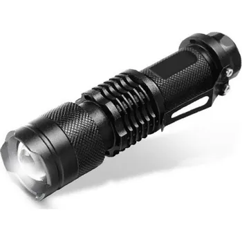 Ruční baterka SIPIK zoom černá Nabíječka + baterie (zoomovací baterka)