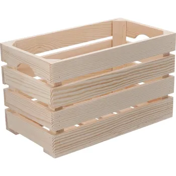 Úložný box Dřevěná bedýnka 40 x 22 x 24 cm