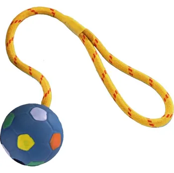 Hračka pro psa Nobby aportovací míč s lanem 6,5 cm