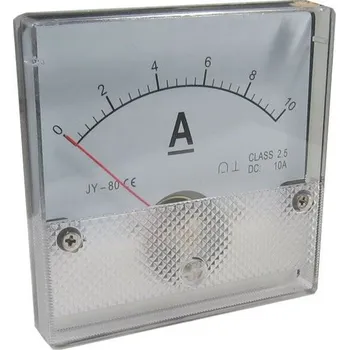 Ampérmetr JY-80 panelový 80 x 80 mm včetně bočníku
