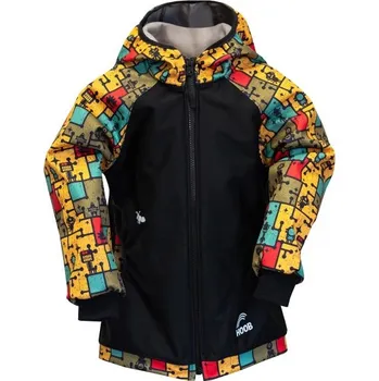 Dívčí bunda Softshellová bunda Roboti s potiskem Dětská zimní bunda Roboti