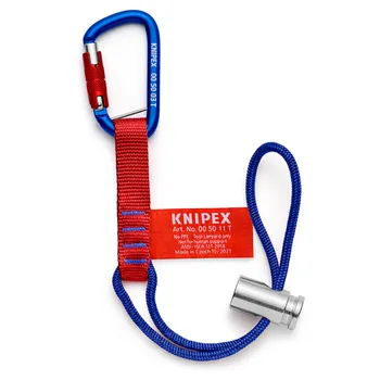 Upevňovací smyčka s upevněnou karabinou, knipex, 00 50 13 t bk