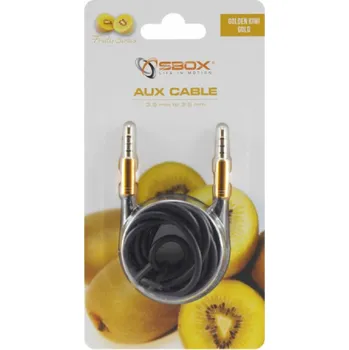 Audio kabel Sbox 3535-1.5G AUX Cable 3.5mm to 3.5mm Golden Kiwi Gold
