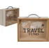 Pokladnička Travel Fund dřevěná pokladnička na cestování 20,5 x 12 cm