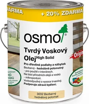 Olej na dřevo OSMO 3032 Original 3 l hedvábný polomatný