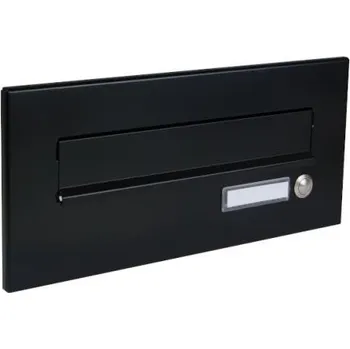 Poštovní schránka DOLS ČD-2 RAL9005 - čelní deska poštovní schránky k zazdění, se jmenovkou a zvonkovým tlačítkem, černá