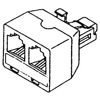 Síťový kabel Modulární rozbočení 6P6C 1x male/2x female